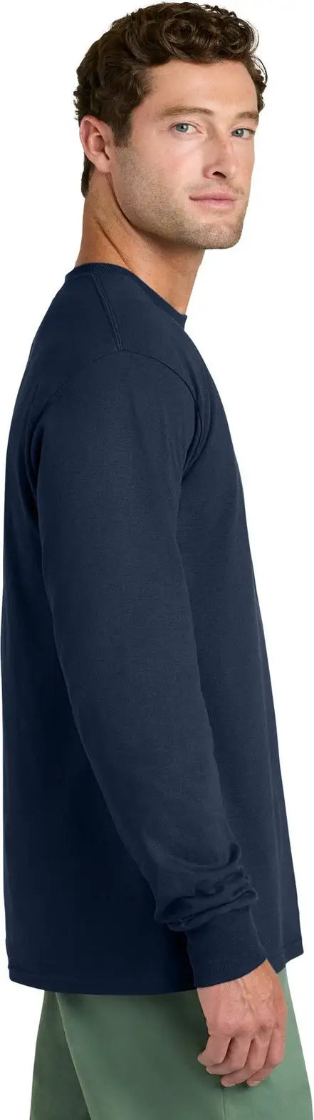 Port & Company Pc54ls co Long Sleeve Core Cotton Tee - True Navy
