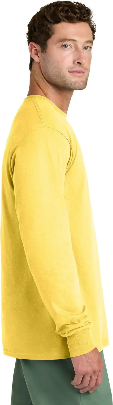 Port & Company Pc54ls co Long Sleeve Core Cotton Tee - Yellow