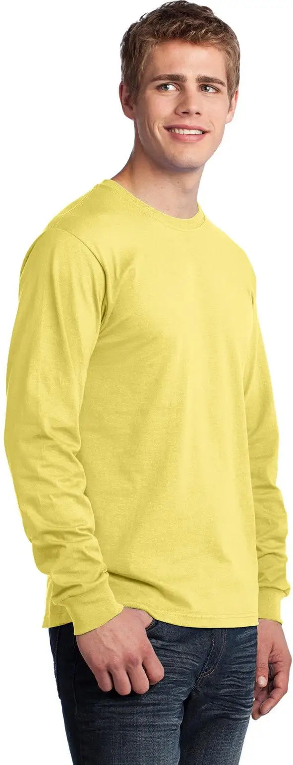 Port & Company Pc54ls co Long Sleeve Core Cotton Tee - Yellow