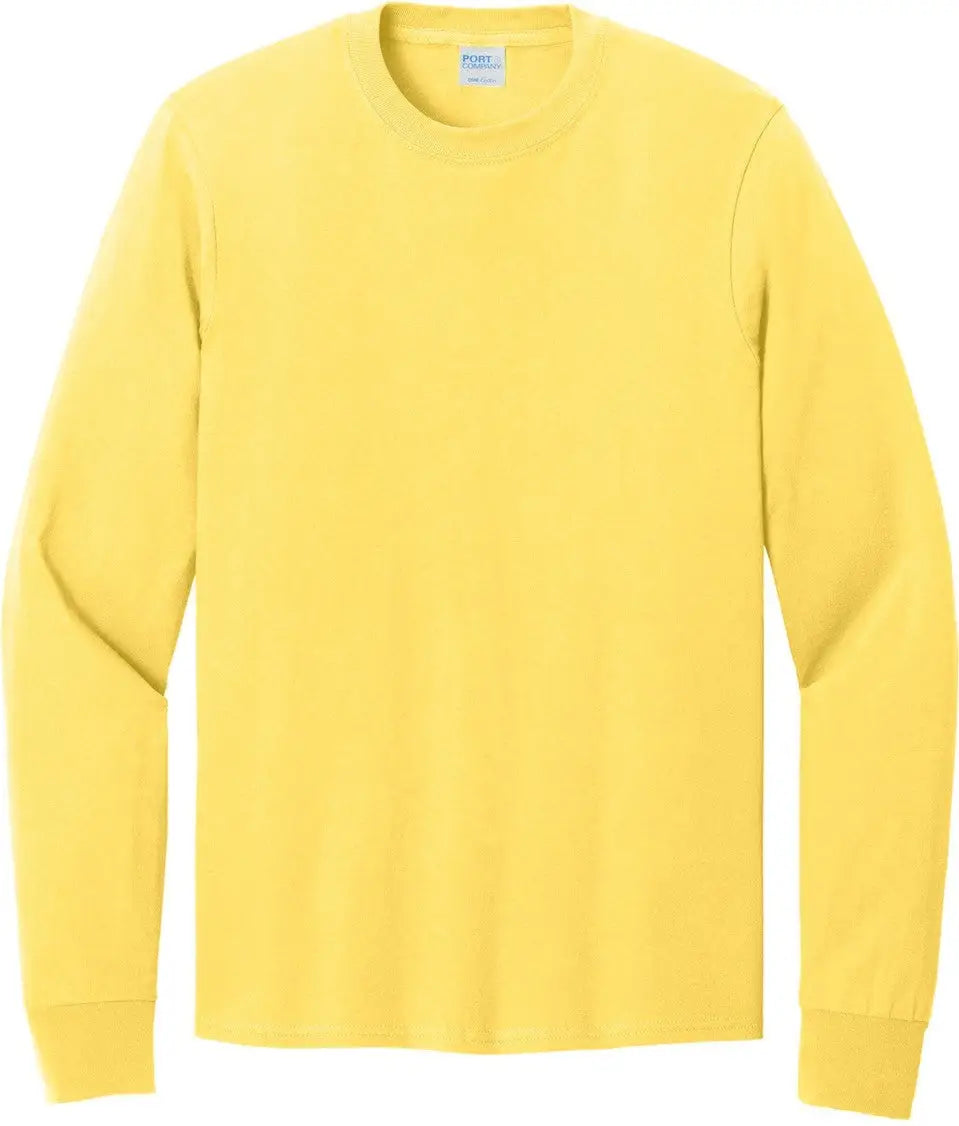 Port & Company Pc54ls co Long Sleeve Core Cotton Tee - Yellow