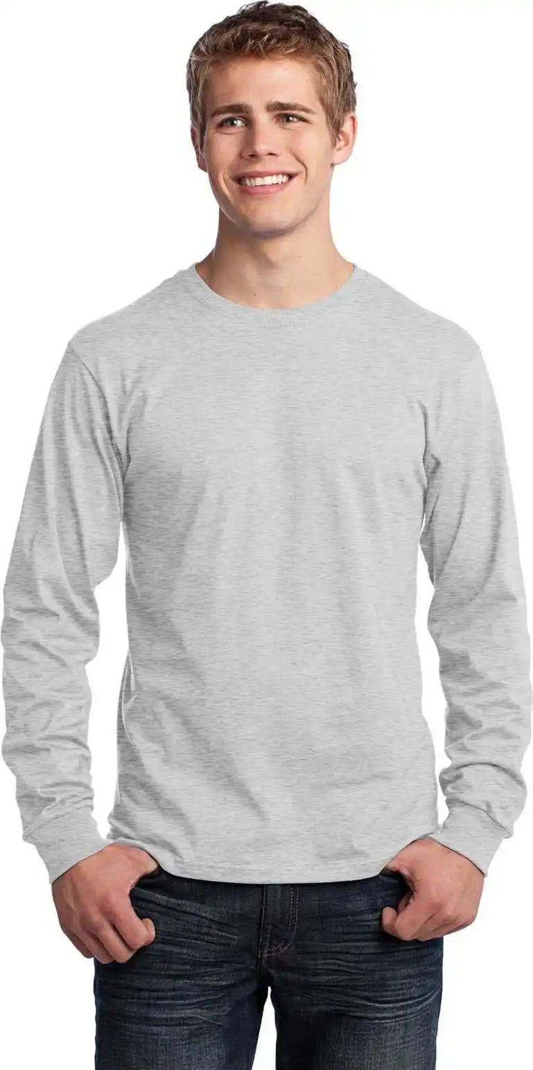 Port & Company Pc54ls Long Sleeve Core Cotton Tee Ash