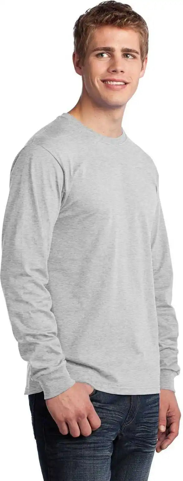 Port &amp; Company Pc54ls Long Sleeve Core Cotton Tee Ash