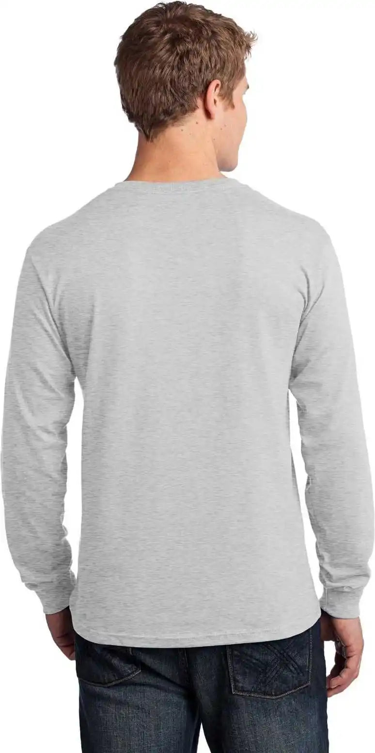 Port & Company Pc54ls Long Sleeve Core Cotton Tee Ash