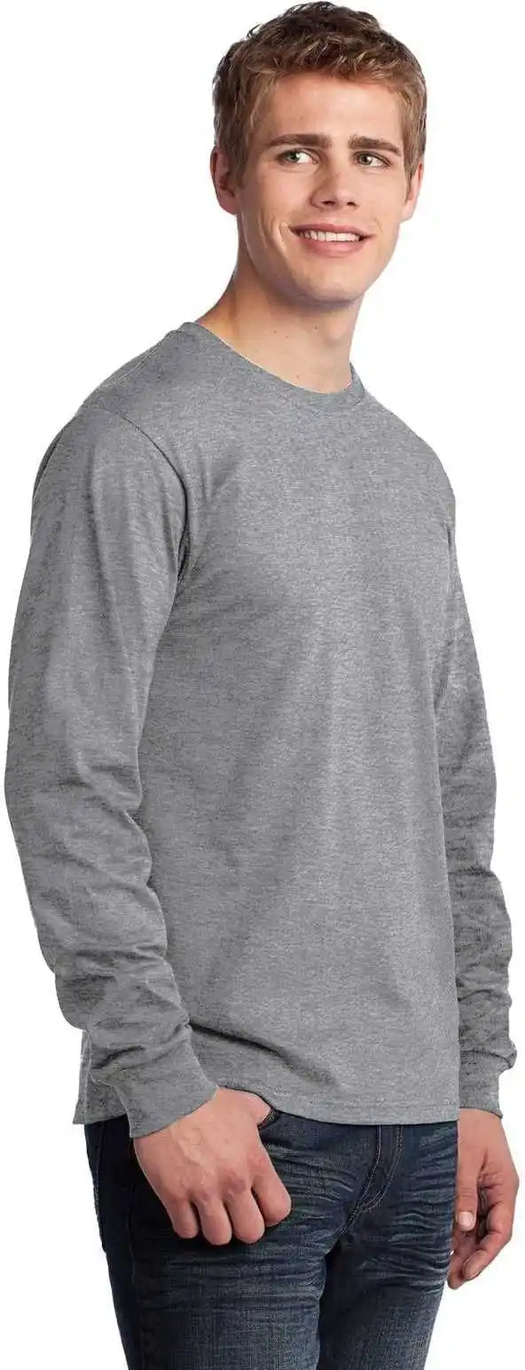 Port & Company Pc54ls Long Sleeve Core Cotton Tee Athletic Heather
