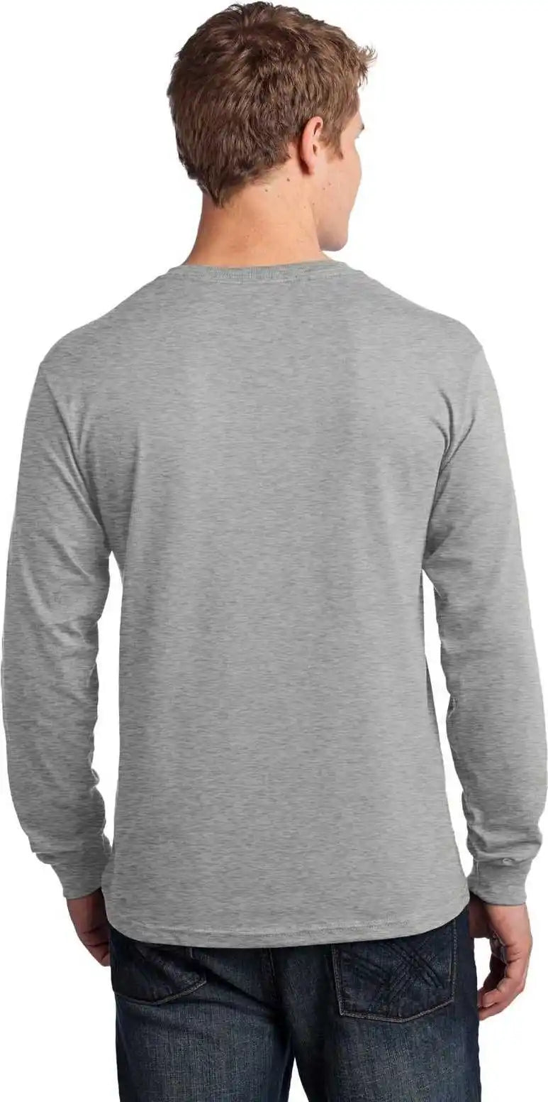 Port & Company Pc54ls Long Sleeve Core Cotton Tee Athletic Heather