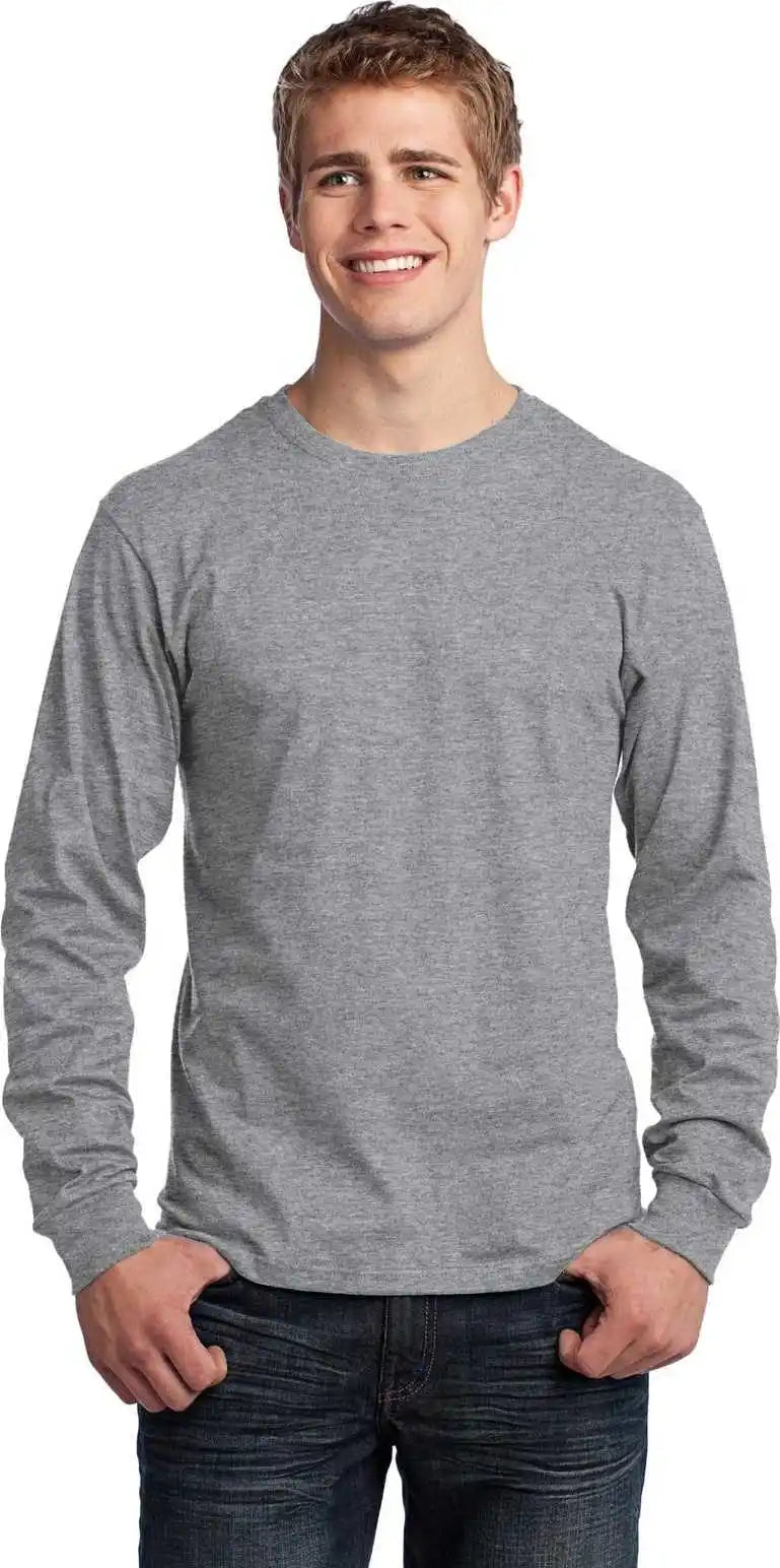 Port & Company Pc54ls Long Sleeve Core Cotton Tee Athletic Heather