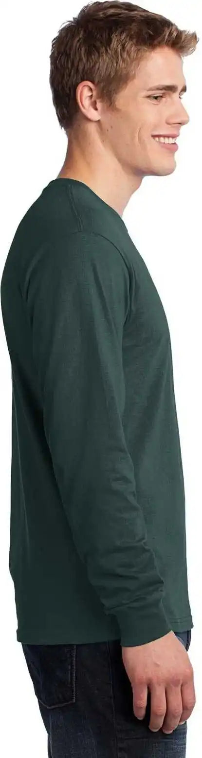 Port &amp; Company Pc54ls Long Sleeve Core Cotton Tee Dark Green