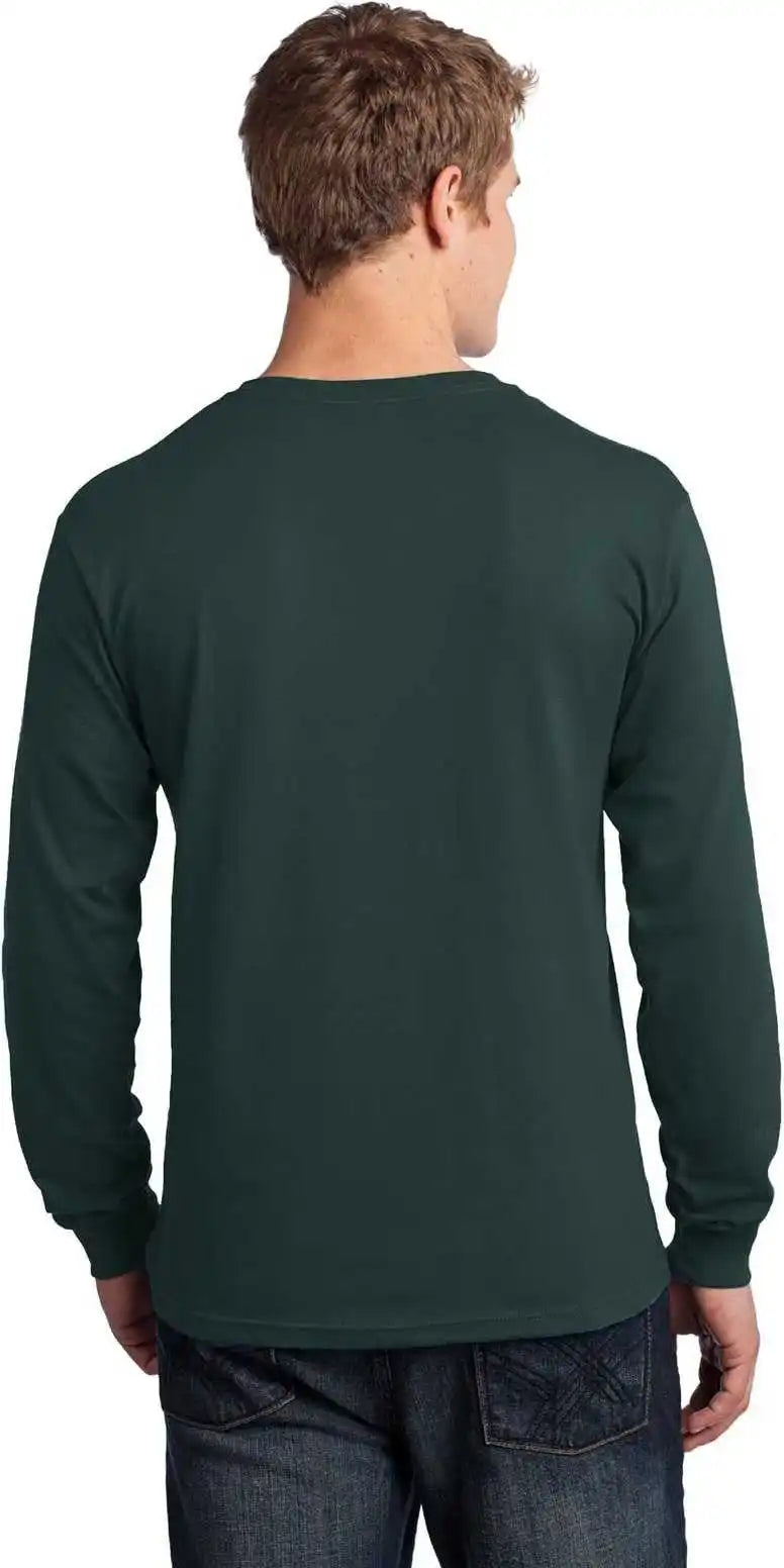 Port & Company Pc54ls Long Sleeve Core Cotton Tee Dark Green