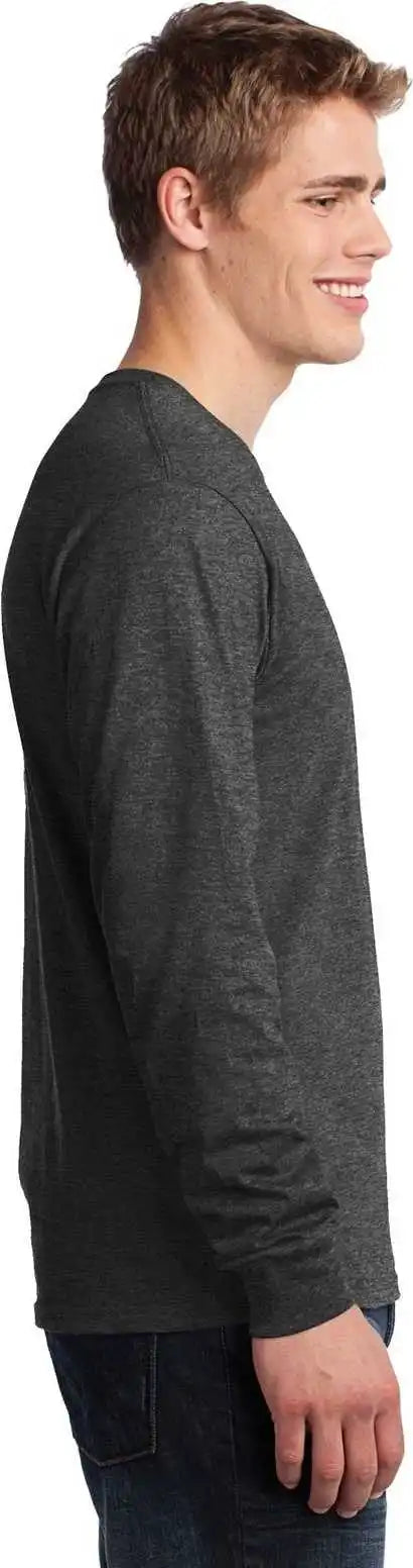 Port &amp; Company Pc54ls Long Sleeve Core Cotton Tee Dark Heather Gray