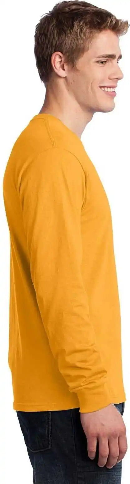 Port &amp; Company Pc54ls Long Sleeve Core Cotton Tee Gold