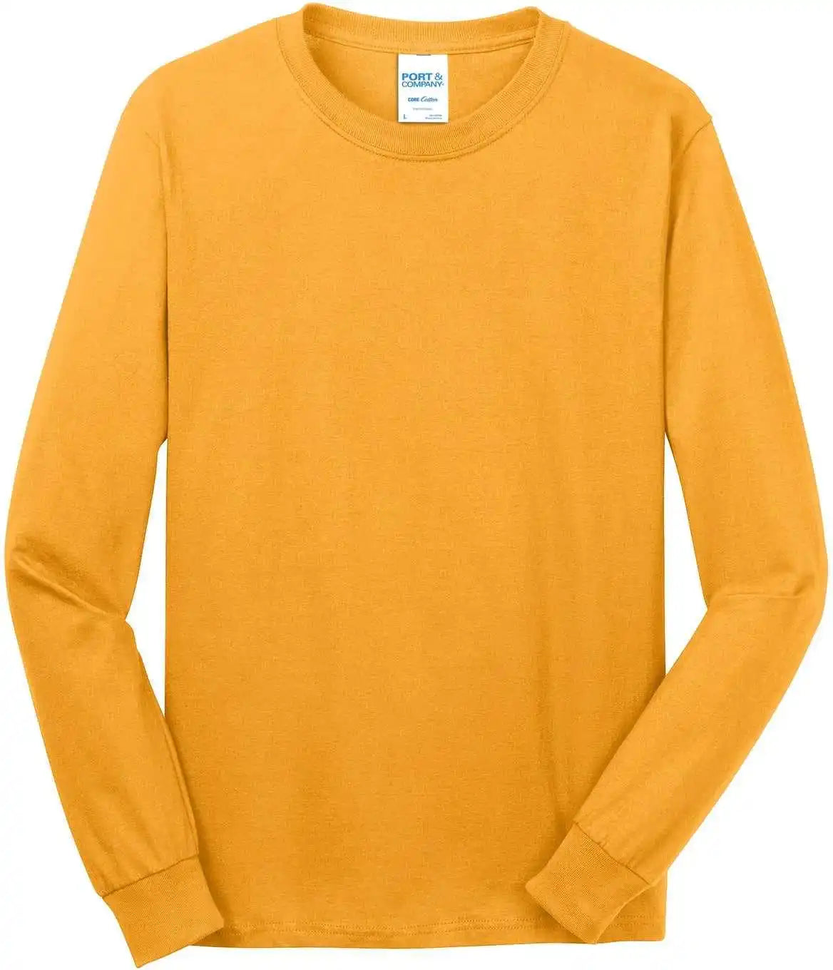 Port &amp; Company Pc54ls Long Sleeve Core Cotton Tee Gold