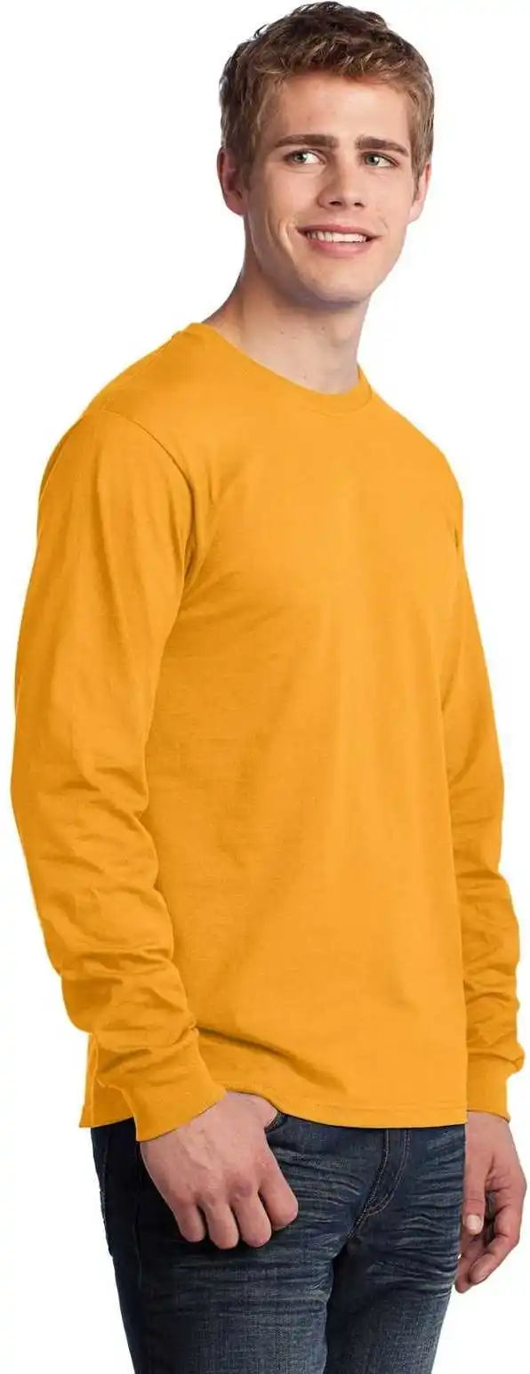 Port &amp; Company Pc54ls Long Sleeve Core Cotton Tee Gold