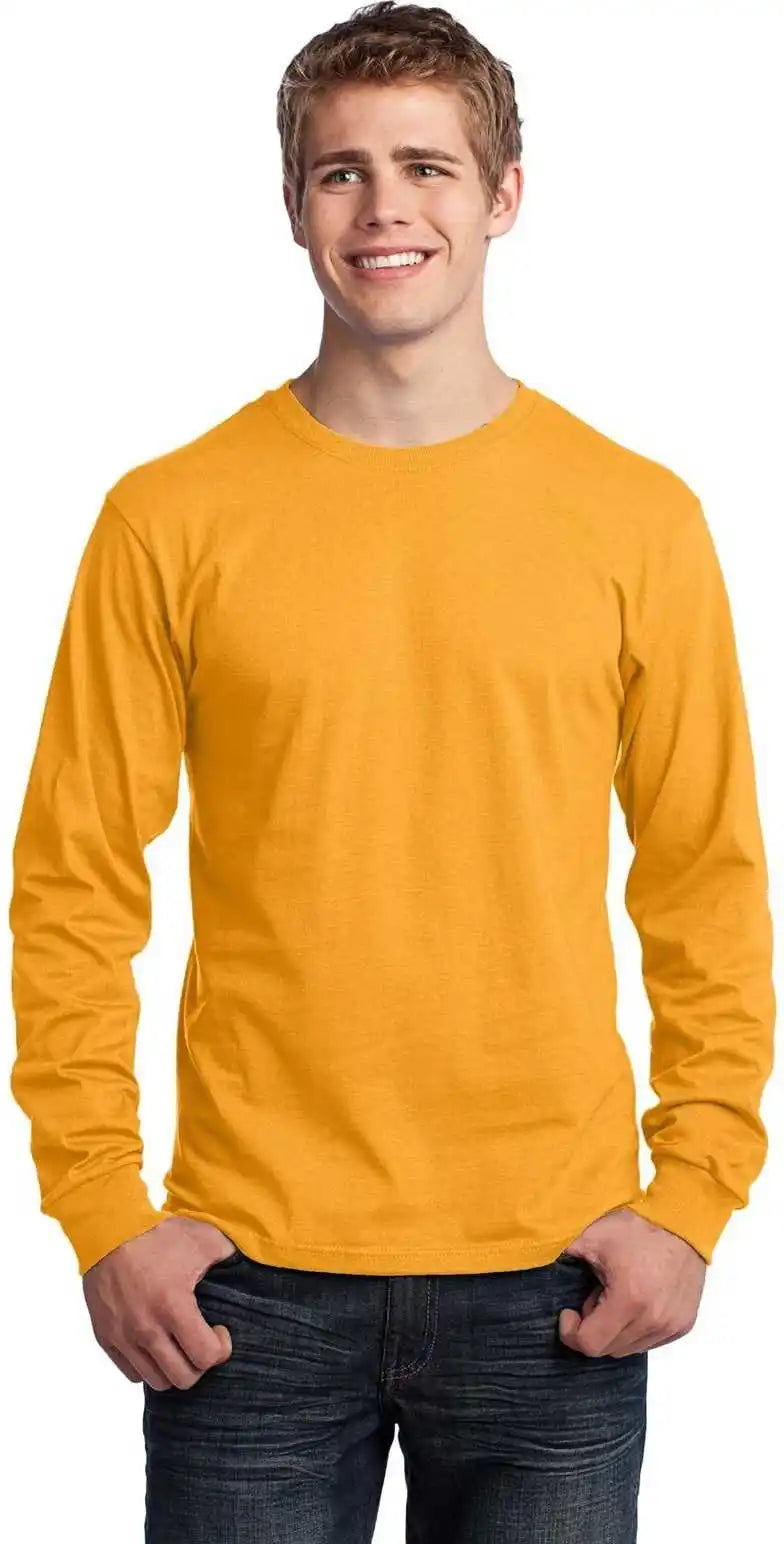 Port & Company Pc54ls Long Sleeve Core Cotton Tee Gold
