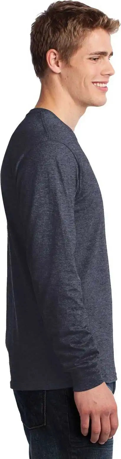 Port &amp; Company Pc54ls Long Sleeve Core Cotton Tee Heather Navy