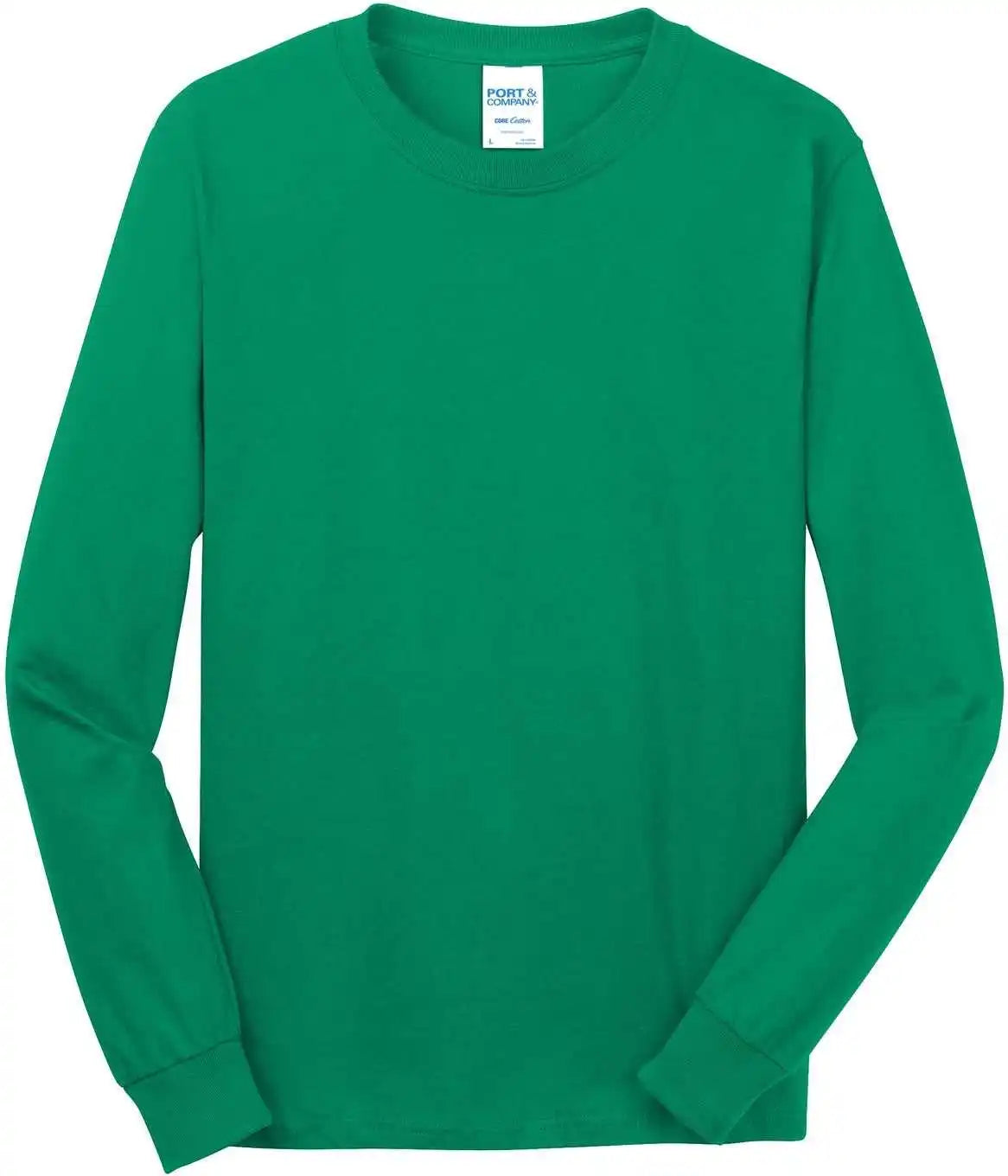 Port &amp; Company Pc54ls Long Sleeve Core Cotton Tee Kelly