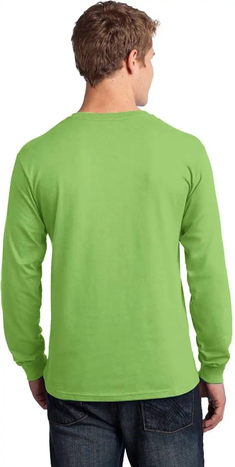 Port & Company Pc54ls Long Sleeve Core Cotton Tee Lime