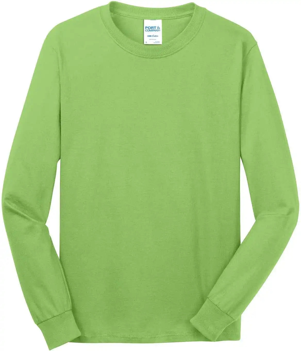 Port & Company Pc54ls Long Sleeve Core Cotton Tee Lime