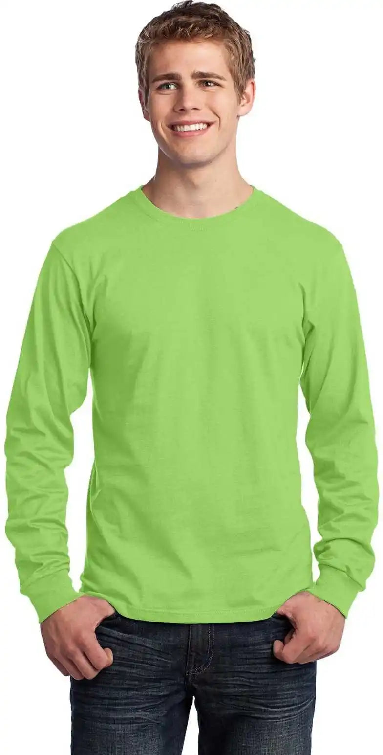 Port & Company Pc54ls Long Sleeve Core Cotton Tee Lime