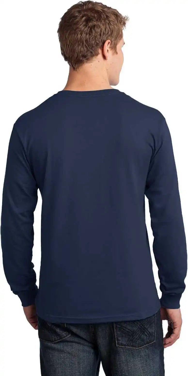 Port & Company Pc54ls Long Sleeve Core Cotton Tee Navy