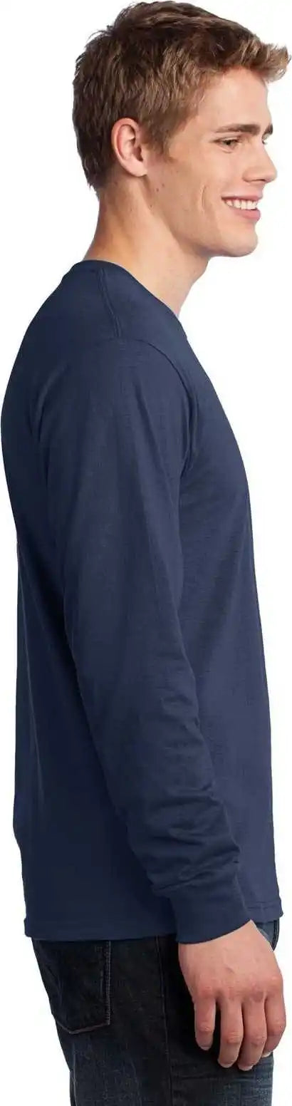 Port & Company Pc54ls Long Sleeve Core Cotton Tee - Navy