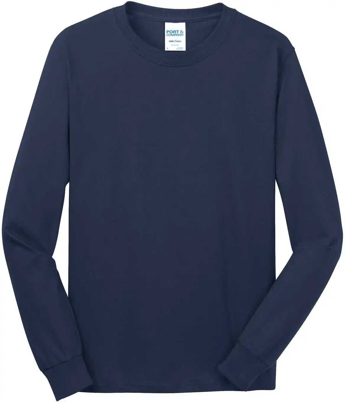 Port & Company Pc54ls Long Sleeve Core Cotton Tee - Navy