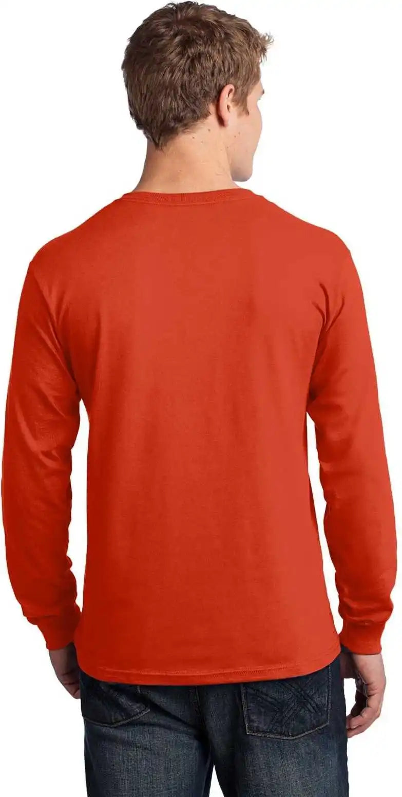 Port & Company Pc54ls Long Sleeve Core Cotton Tee Orange