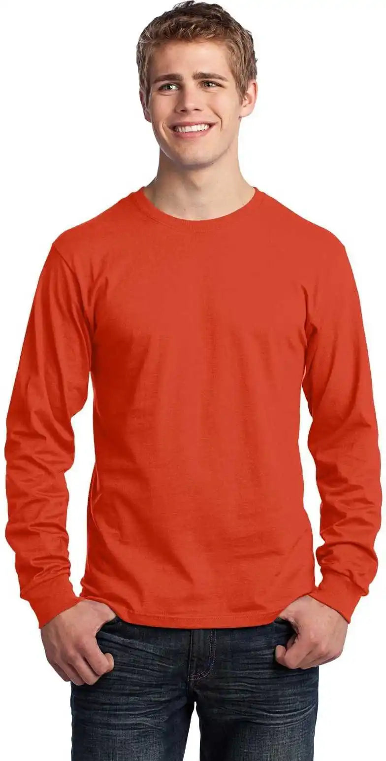 Port & Company Pc54ls Long Sleeve Core Cotton Tee Orange