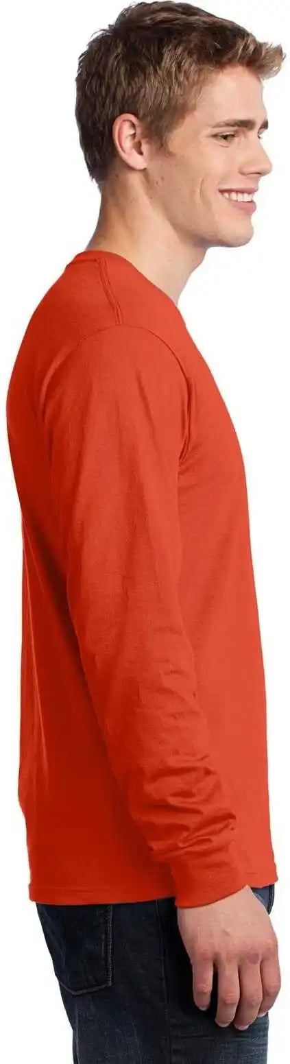 Port &amp; Company Pc54ls Long Sleeve Core Cotton Tee Orange