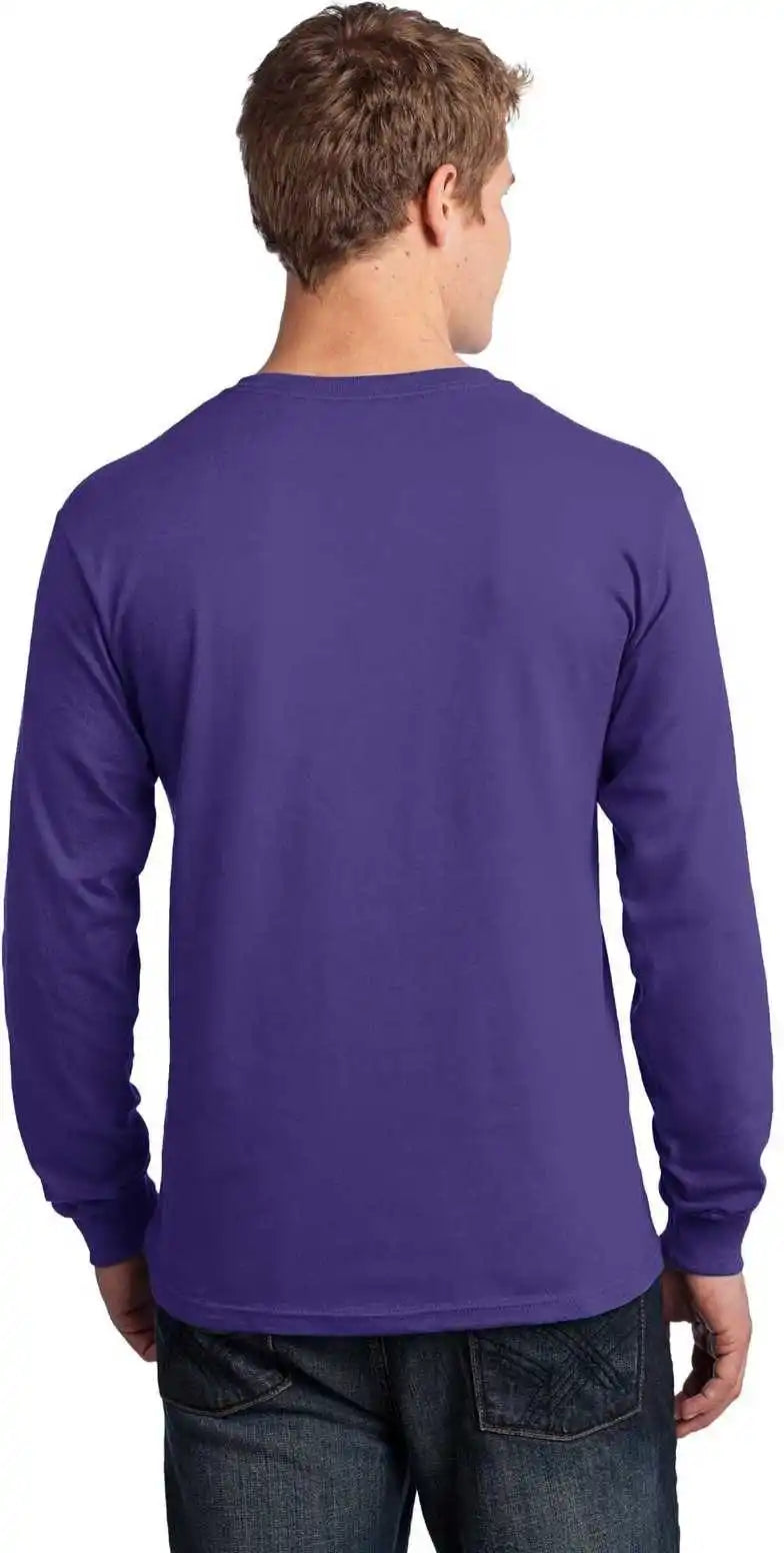 Port & Company Pc54ls Long Sleeve Core Cotton Tee - Purple