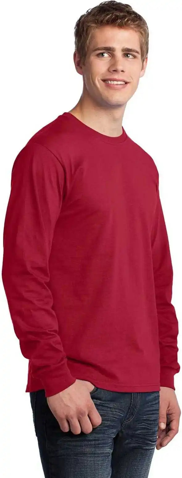 Port &amp; Company Pc54ls Long Sleeve Core Cotton Tee Red