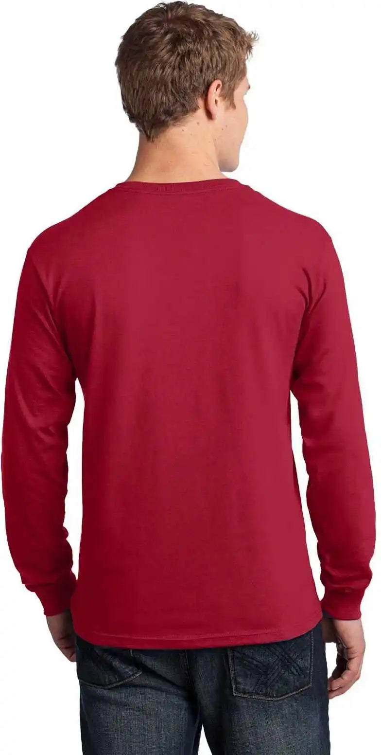 Port & Company Pc54ls Long Sleeve Core Cotton Tee Red