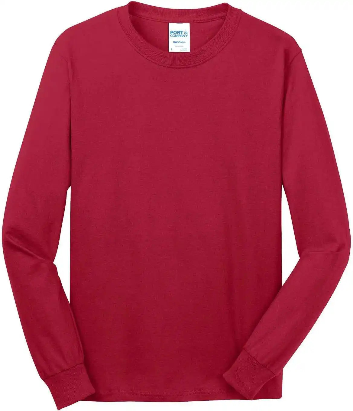 Port &amp; Company Pc54ls Long Sleeve Core Cotton Tee Red