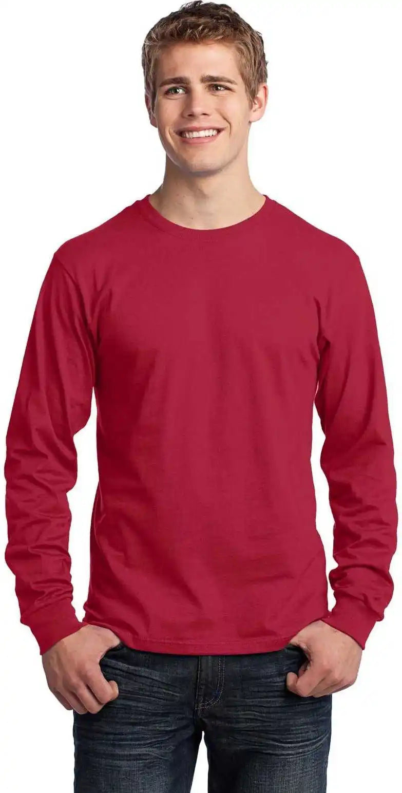 Port & Company Pc54ls Long Sleeve Core Cotton Tee Red