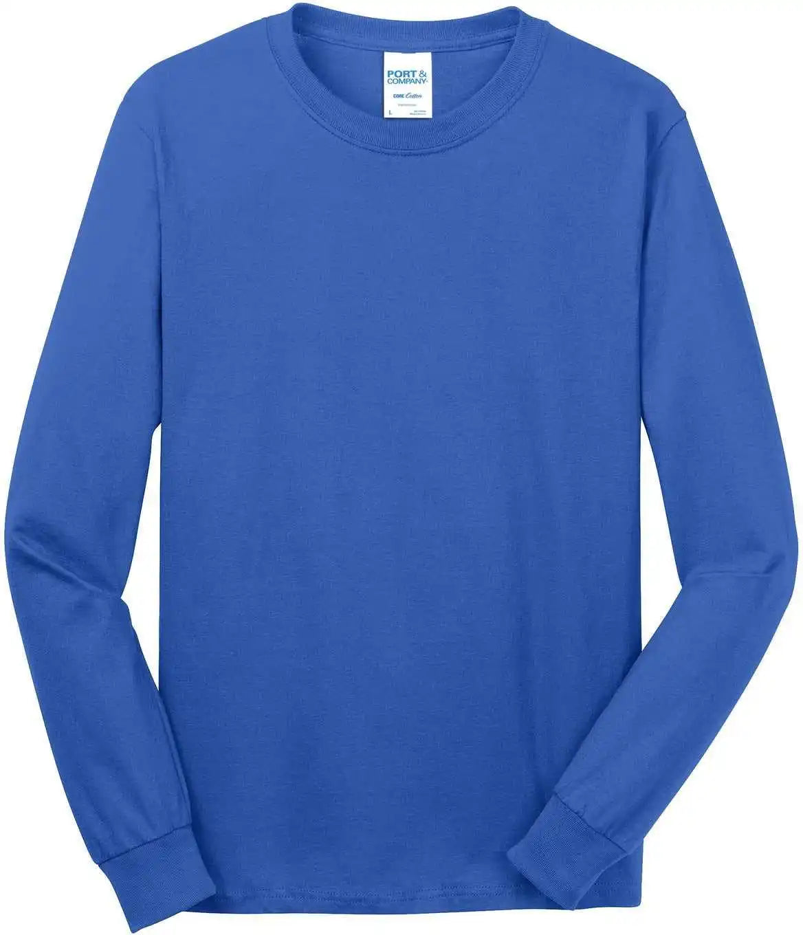 Port &amp; Company Pc54ls Long Sleeve Core Cotton Tee Royal
