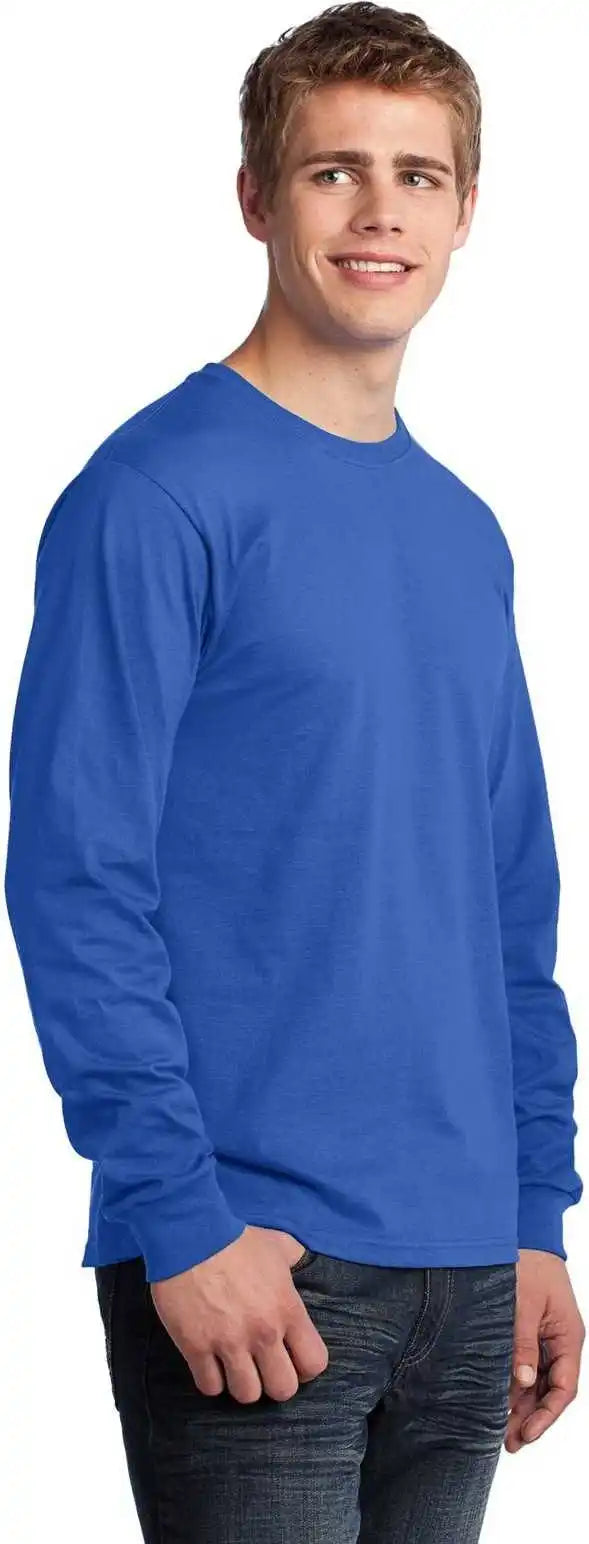Port &amp; Company Pc54ls Long Sleeve Core Cotton Tee Royal