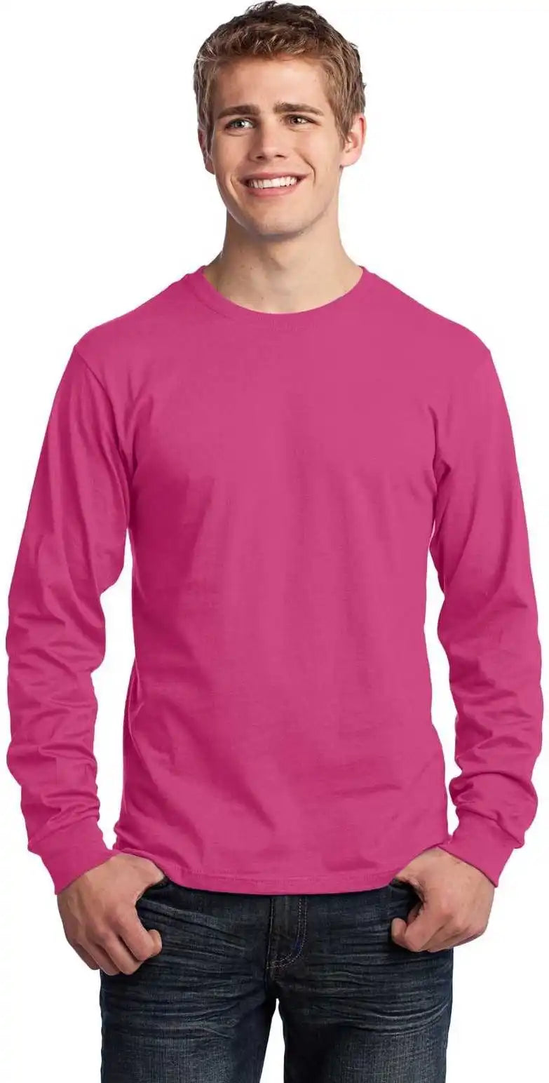 Port &amp; Company Pc54ls Long Sleeve Core Cotton Tee Sangria