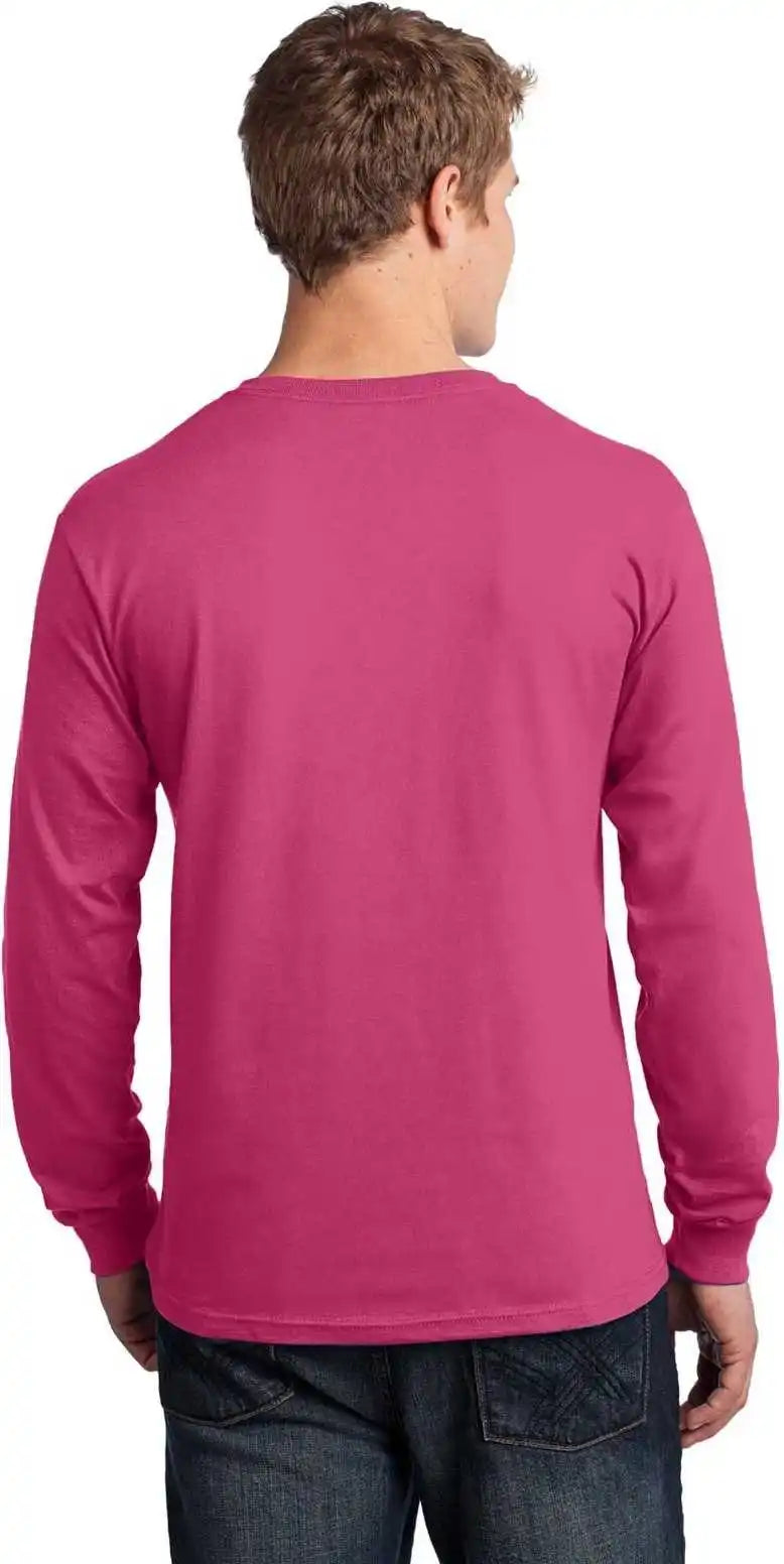 Port &amp; Company Pc54ls Long Sleeve Core Cotton Tee Sangria