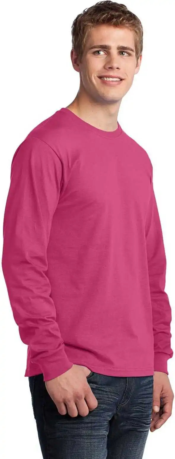 Port &amp; Company Pc54ls Long Sleeve Core Cotton Tee Sangria