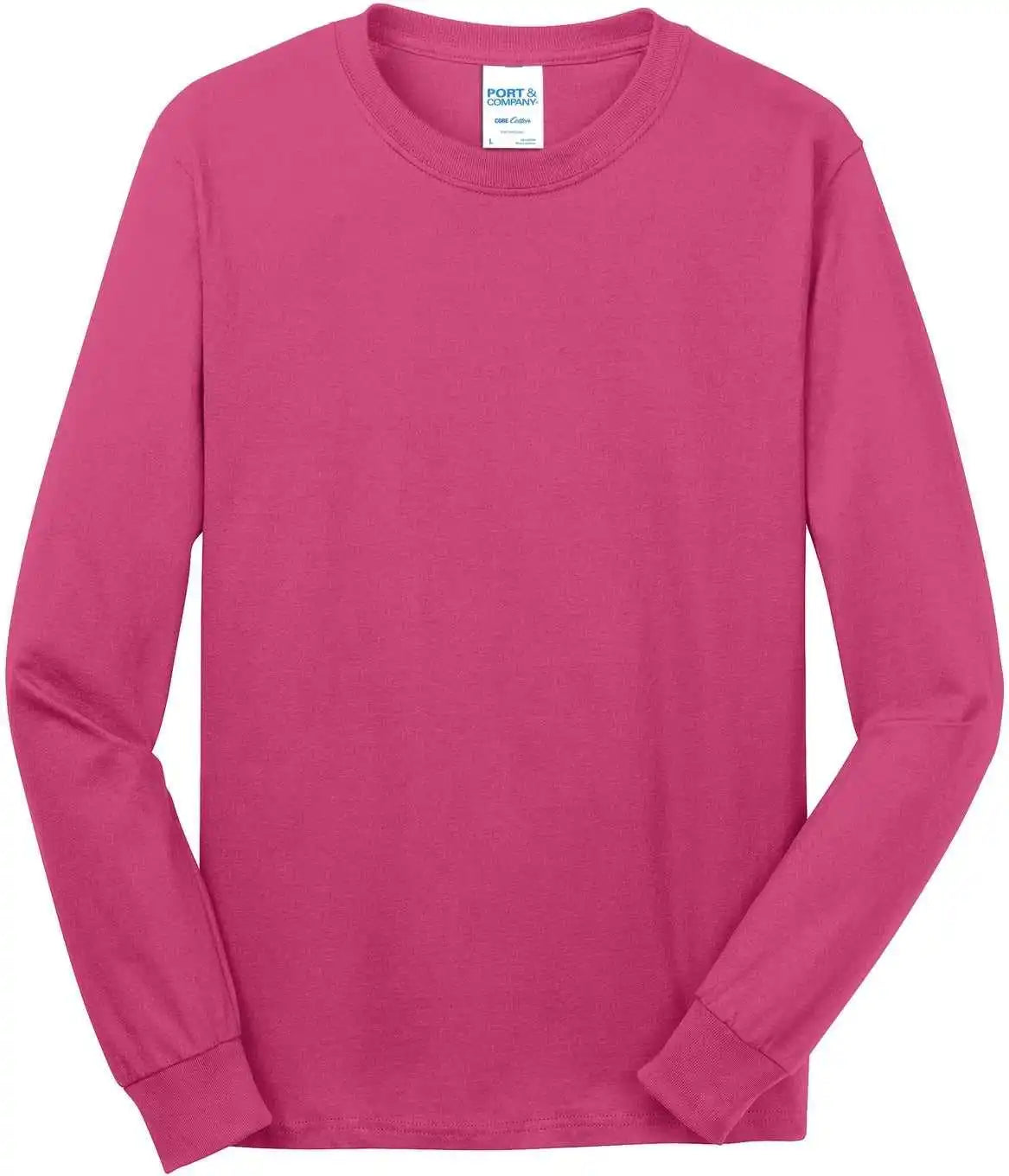Port &amp; Company Pc54ls Long Sleeve Core Cotton Tee Sangria