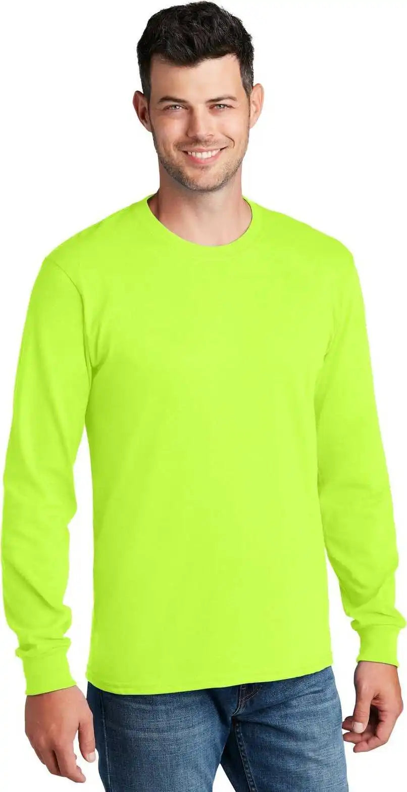 Port & Company Pc54ls Long Sleeve Core Cotton Tee - Sgreen