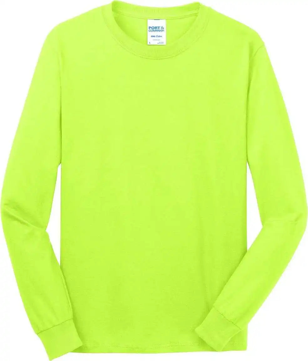 Port & Company Pc54ls Long Sleeve Core Cotton Tee - Sgreen