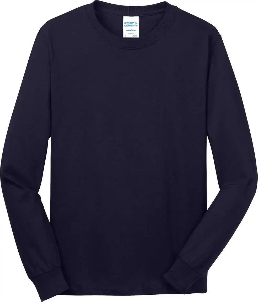Port & Company Pc54ls Long Sleeve Core Cotton Tee True Navy