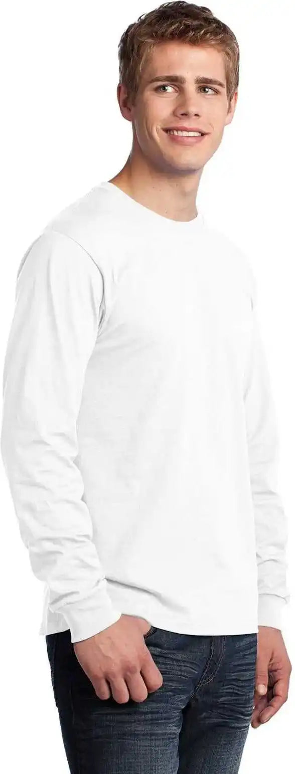 Port &amp; Company Pc54ls Long Sleeve Core Cotton Tee White