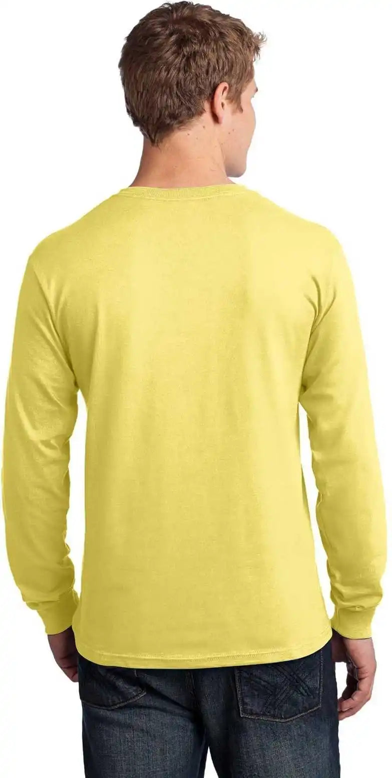 Port &amp; Company Pc54ls Long Sleeve Core Cotton Tee - Yellow