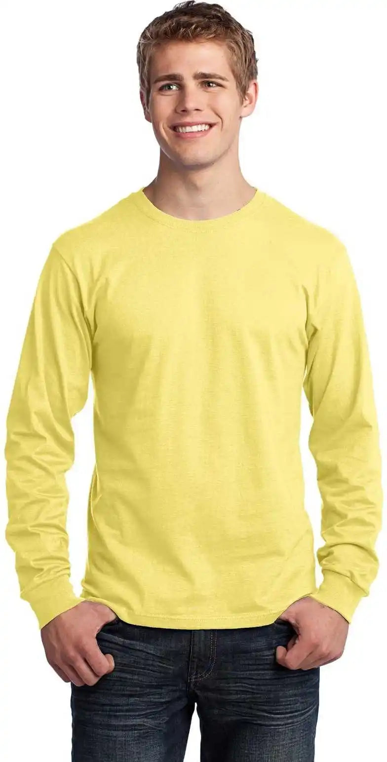 Port &amp; Company Pc54ls Long Sleeve Core Cotton Tee - Yellow