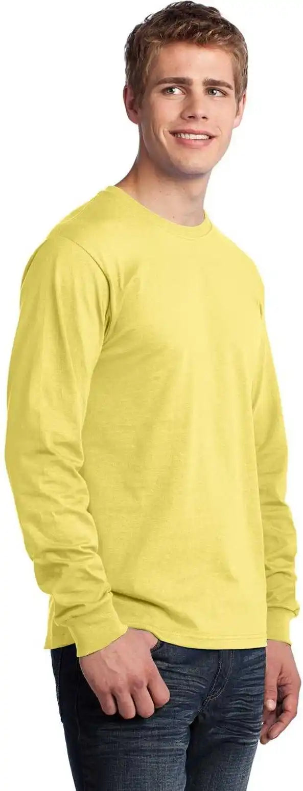 Port &amp; Company Pc54ls Long Sleeve Core Cotton Tee - Yellow
