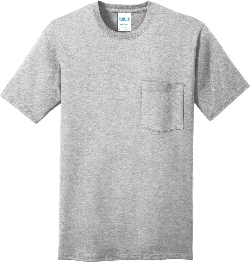 Port & Company Pc54p co Core Cotton Pocket Tee - Ash