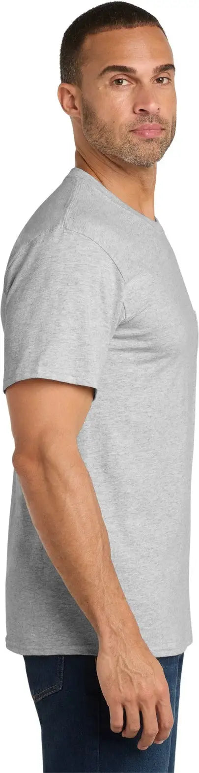 Port & Company Pc54p co Core Cotton Pocket Tee - Ash
