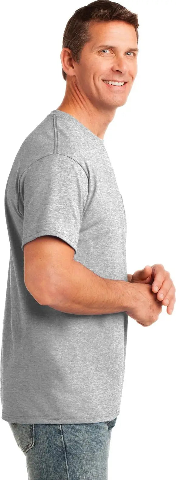 Port & Company Pc54p co Core Cotton Pocket Tee - Ash