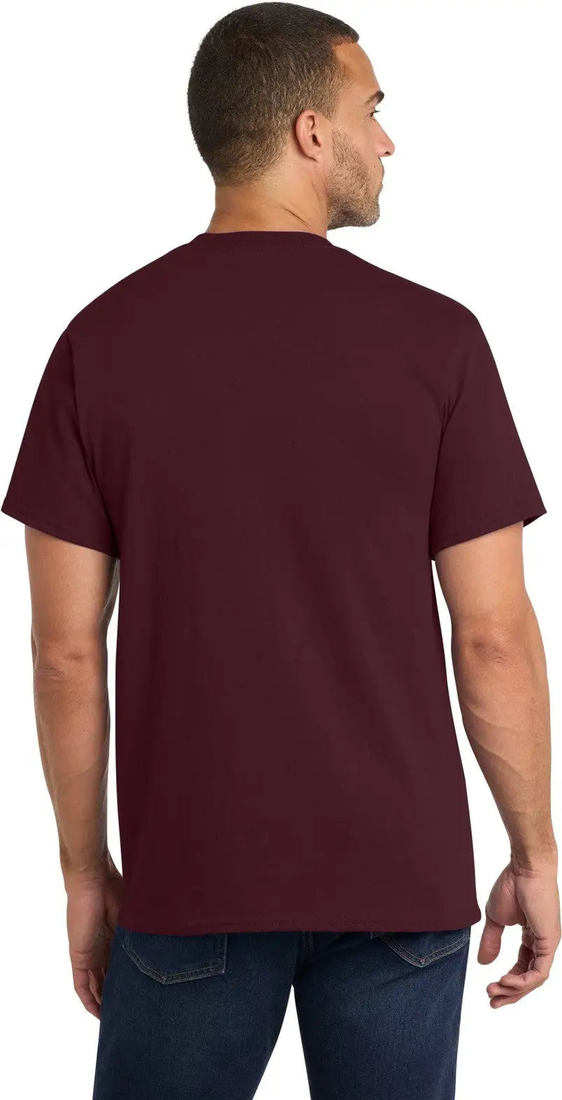 Port & Company Pc54p co Core Cotton Pocket Tee - Athletic Maroon